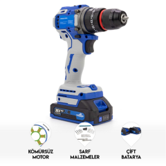 DAWREEK 10mm Blue Kömürsüz Vidalama