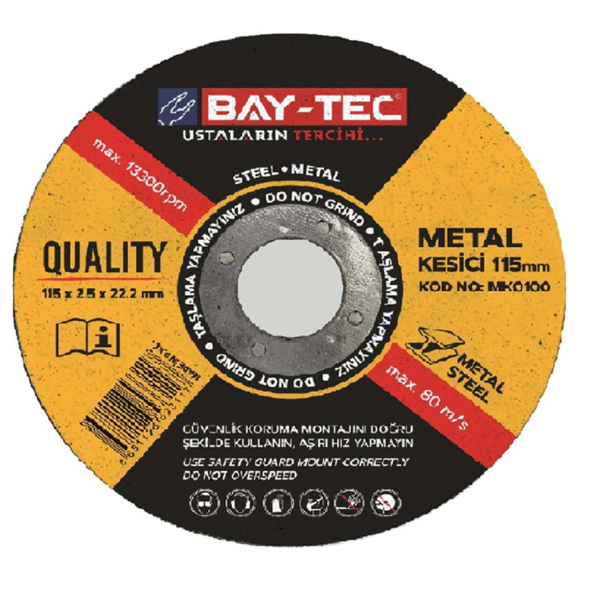 BAY-TEC METAL KESİCİ 115x2.5x22-23mm