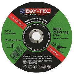 BAY-TEC İNOX KESİCİ TAŞ 115x1.0x22-23mm